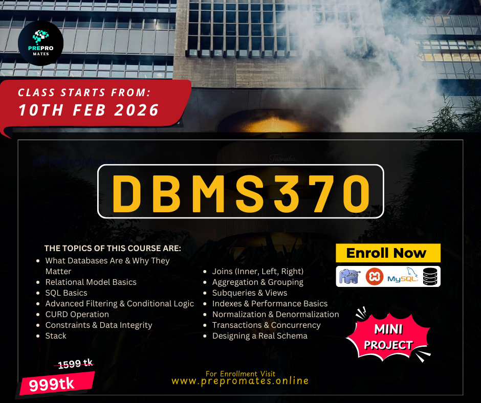 DBMS370 – Database Management Systems